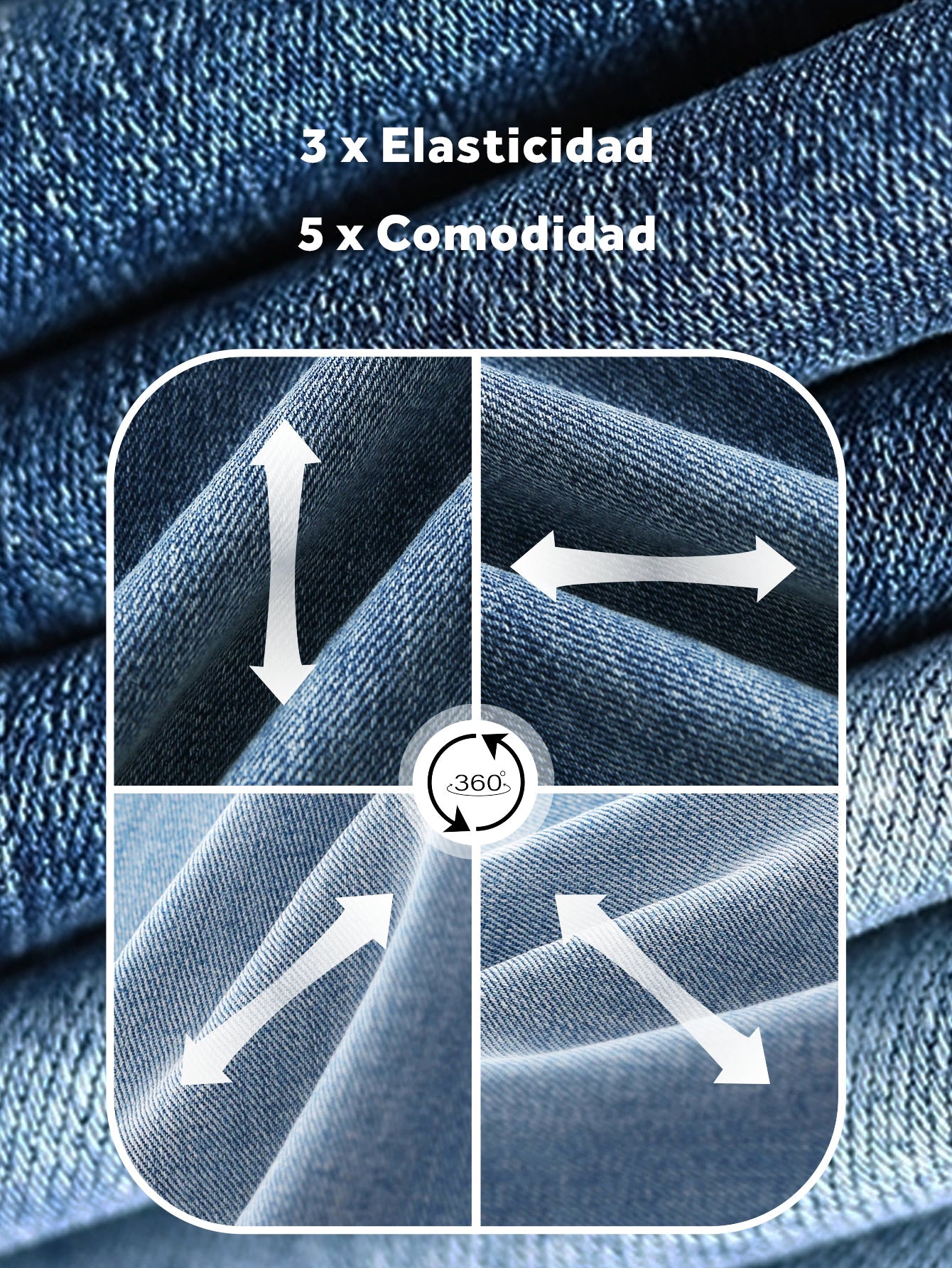 Jeans Ajustados de Mezclilla para Mujer - Tiro Alto, Estilo Pitillo en Azul