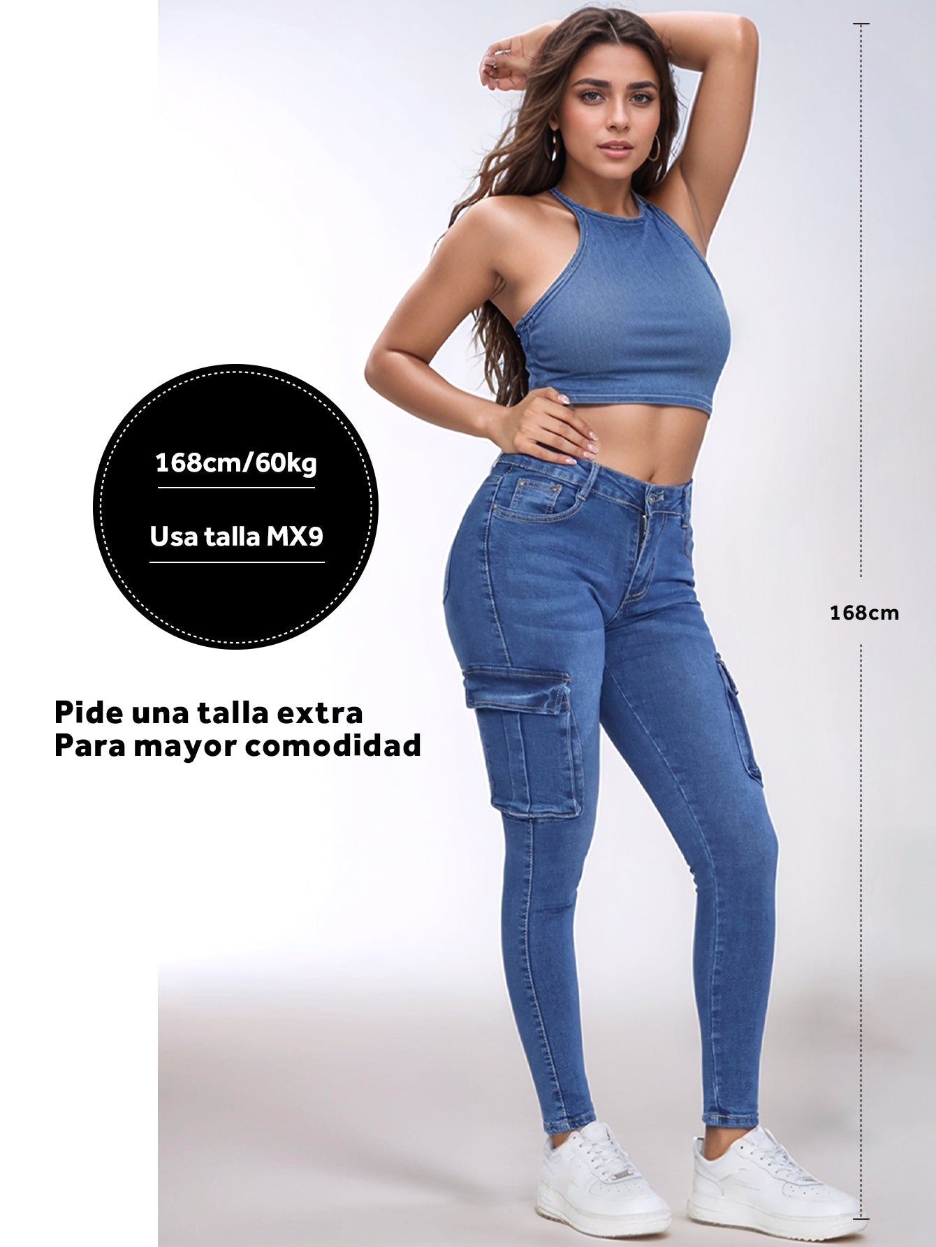 Pantalones Vaqueros Ajustados para Mujer - Estilo Casual con Bolsillos Especiales