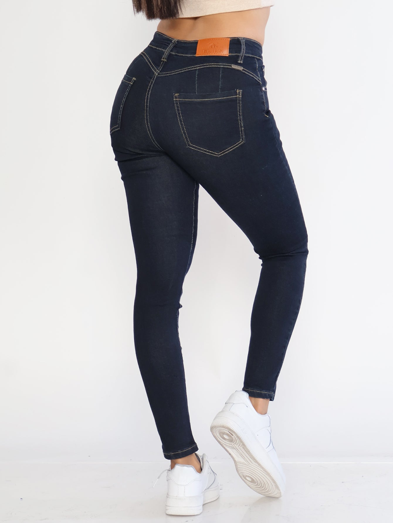 Pantalones Vaqueros Ajustados de Mezclilla - Talle Alto y Look Moderno para Mujer