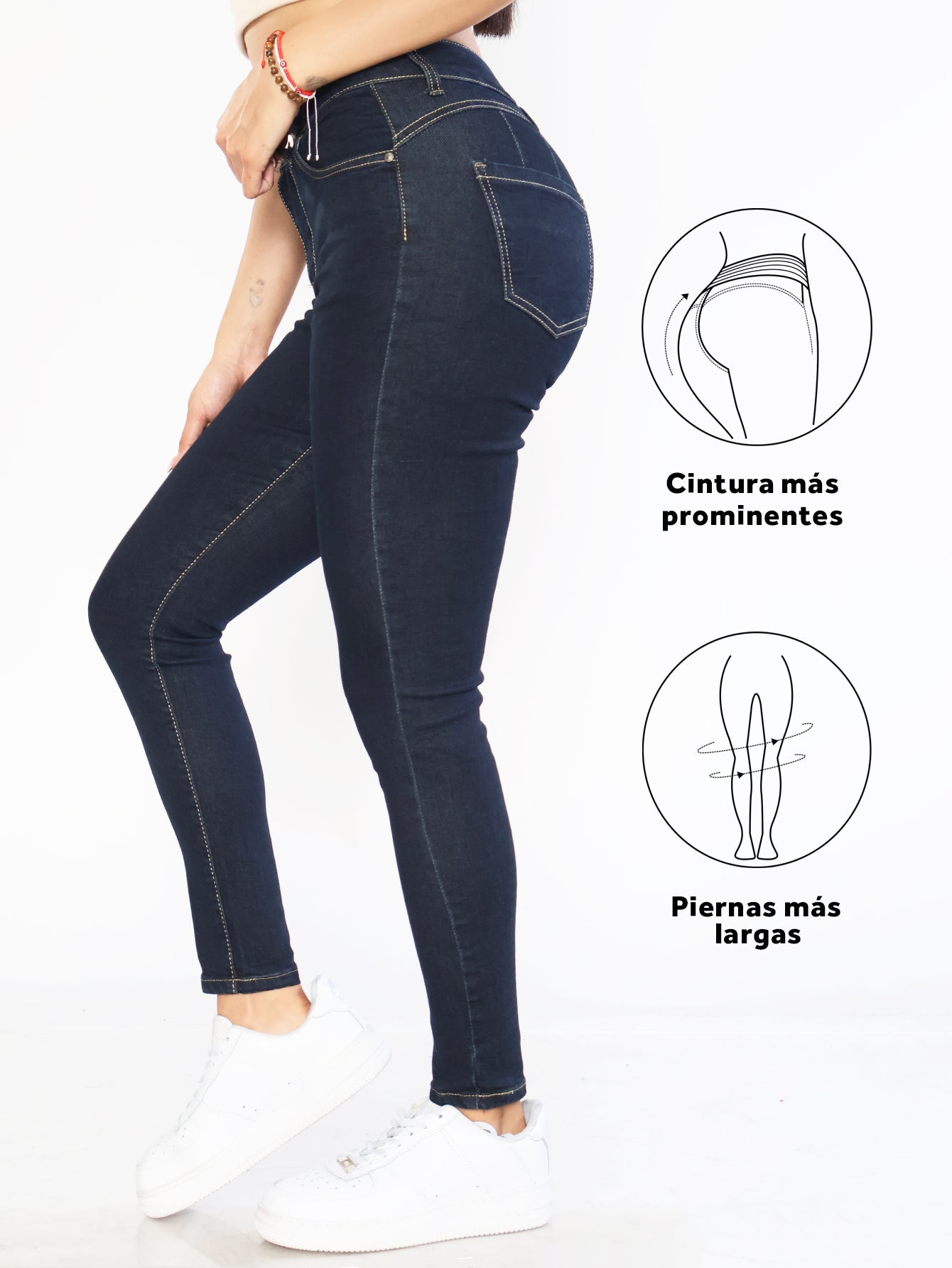 Pantalones Vaqueros Ajustados de Mezclilla - Talle Alto y Look Moderno para Mujer