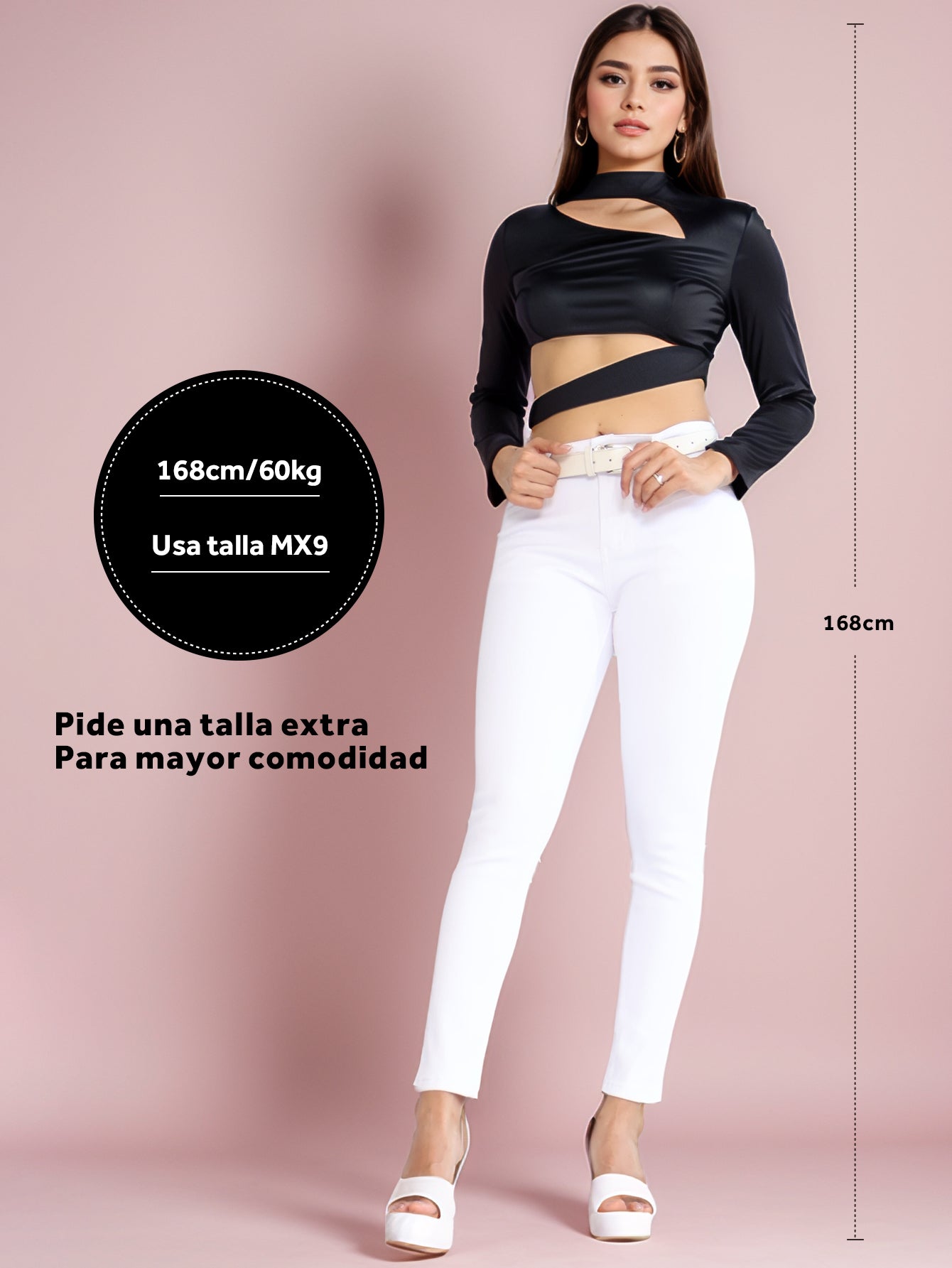 Jeans Slim de Cintura Alta para Mujer - Color Blanco Purificado y Estilo Versátil