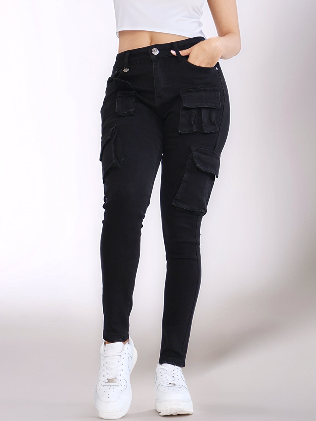 Pantalones Vaqueros Ajustados para Mujer - Estilo Casual con Diseño de Bolsillos Especiales