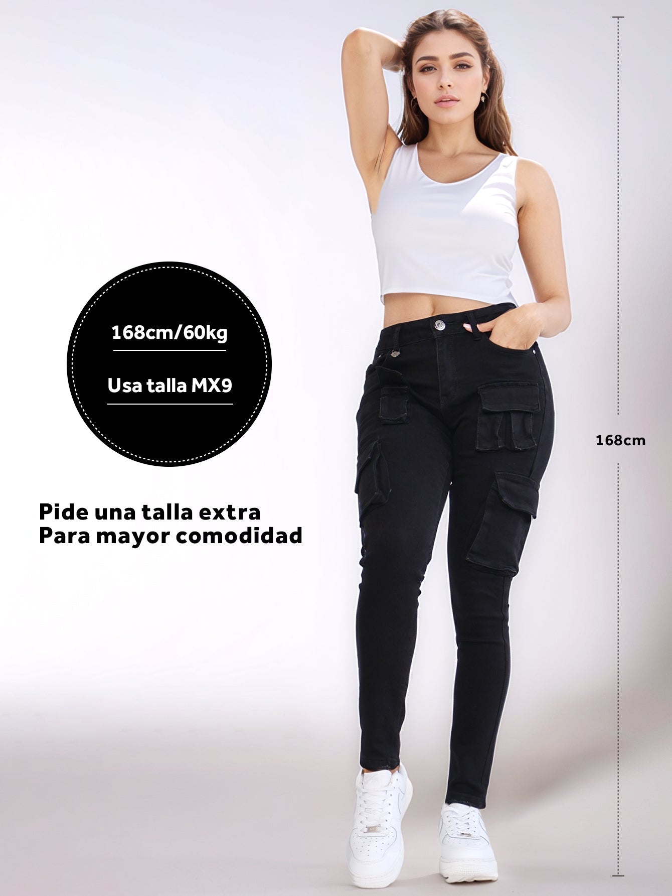 Pantalones Vaqueros Ajustados para Mujer - Estilo Casual con Diseño de Bolsillos Especiales