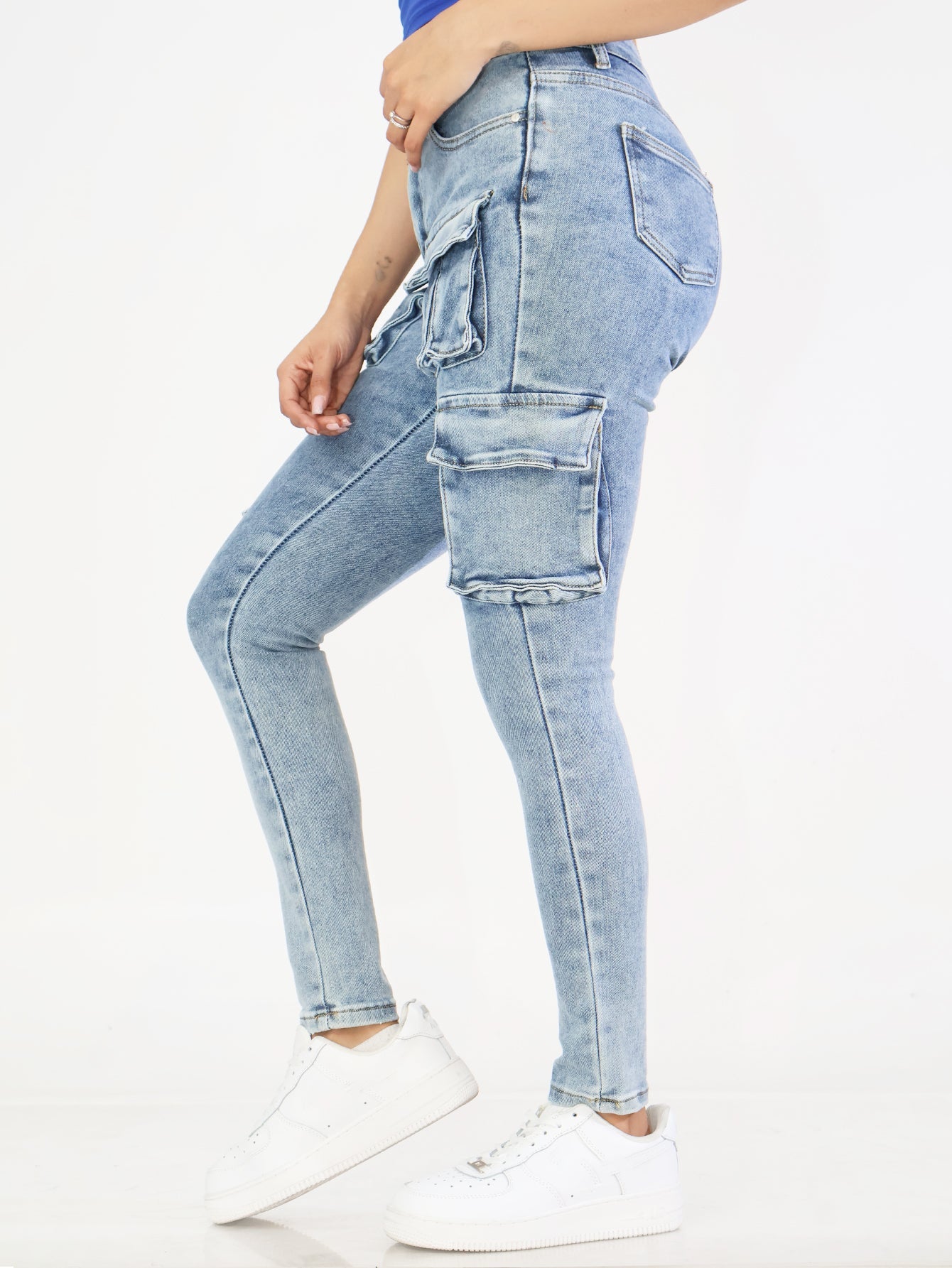 Pantalones Vaqueros Ajustados para Mujer - Casual con Bolsillos Especiales