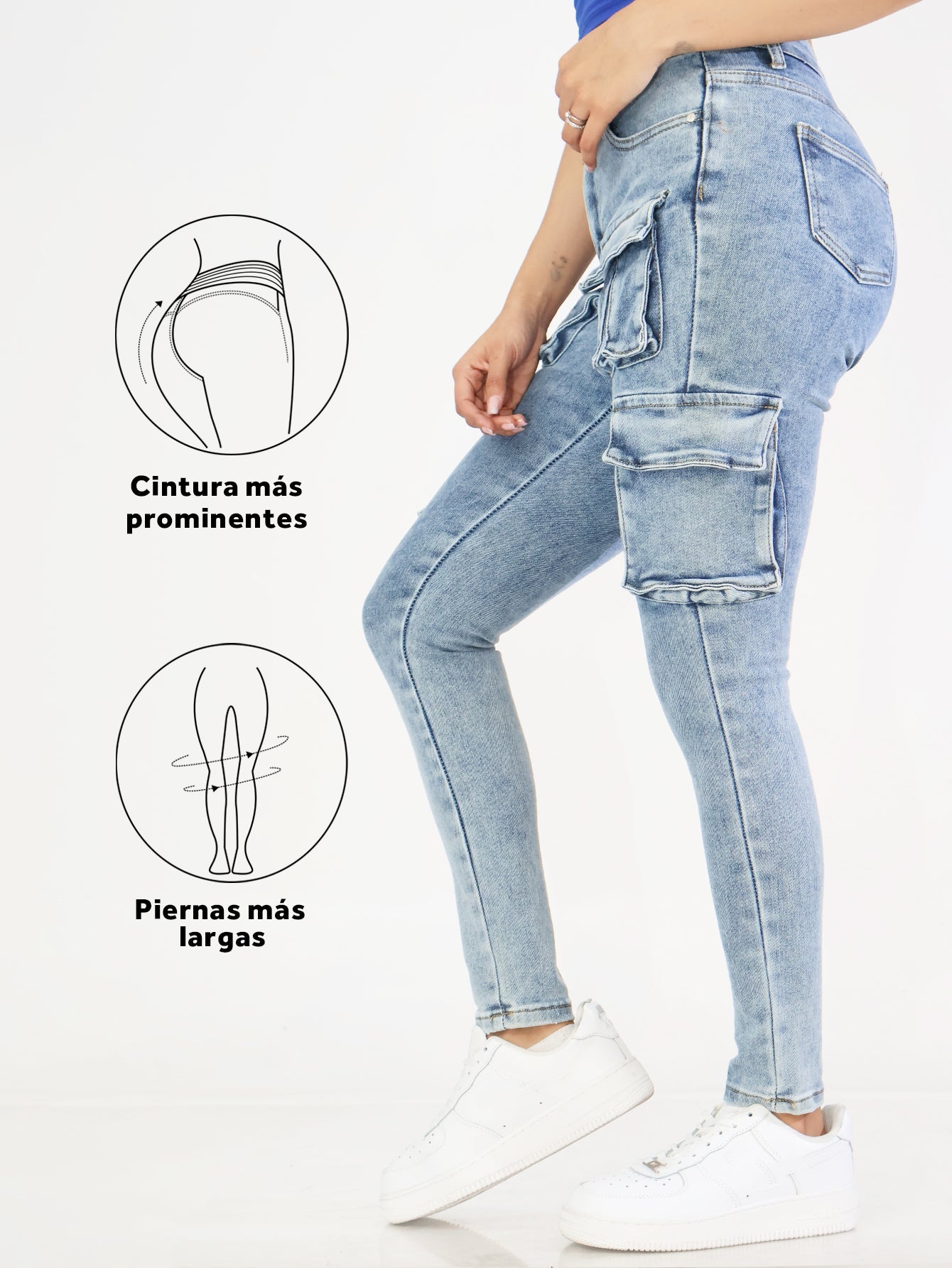 Pantalones Vaqueros Ajustados para Mujer - Casual con Bolsillos Especiales