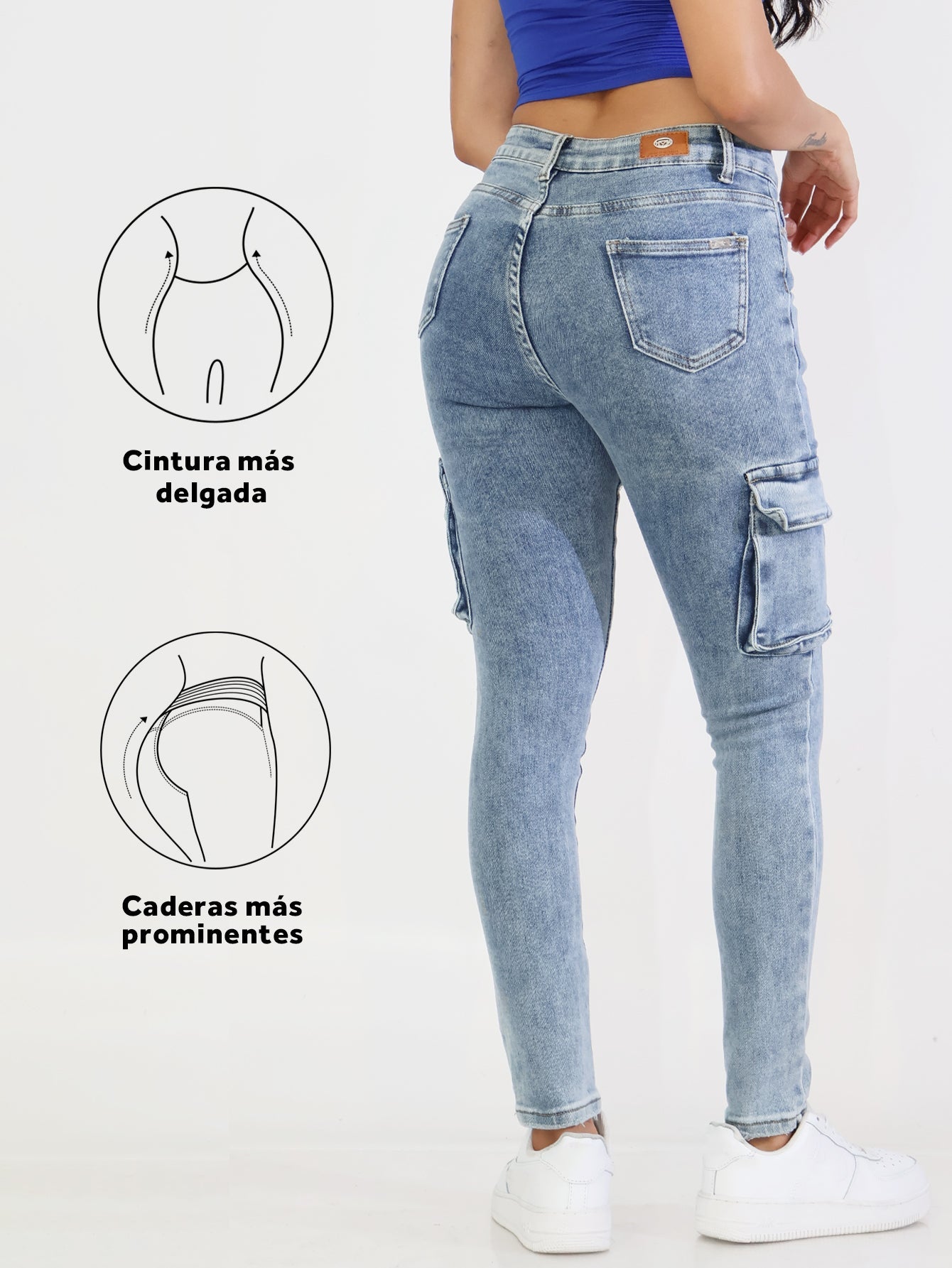 Pantalones Vaqueros Ajustados para Mujer - Casual con Bolsillos Especiales