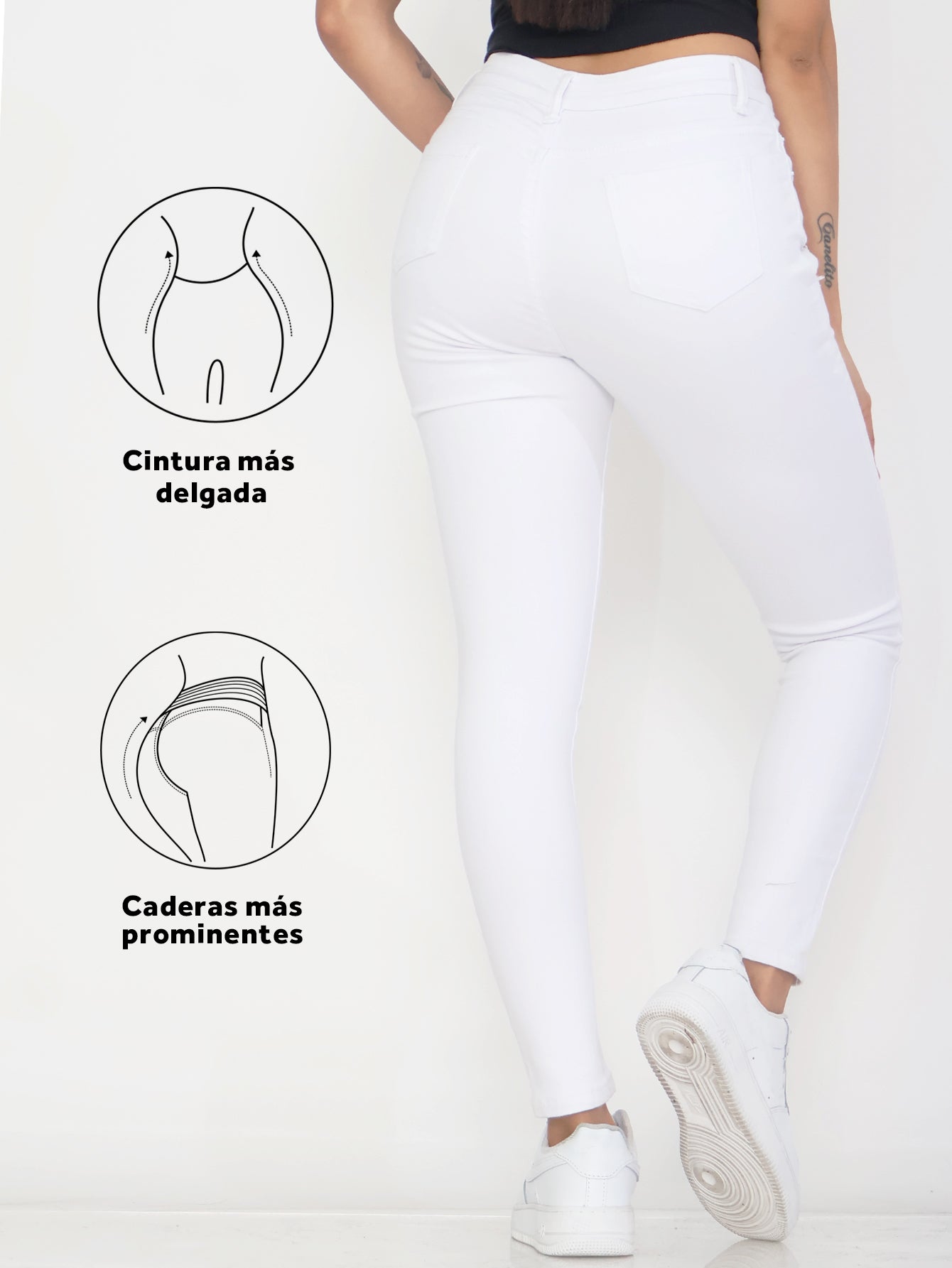 Pantalones Vaqueros Desgastados con Roturas para Mujer - Talle Alto y Look Moderno